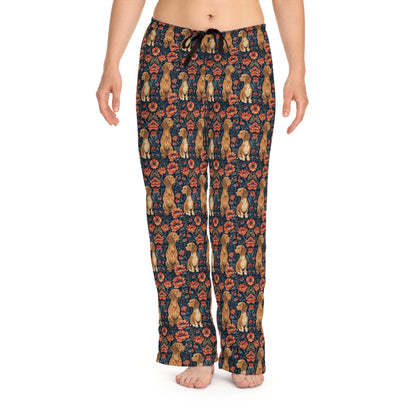 Floral Pawsome Dachsund Delight Women's Pajama Pants