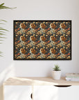 Beagle Blossoms Matte Canvas, Framed