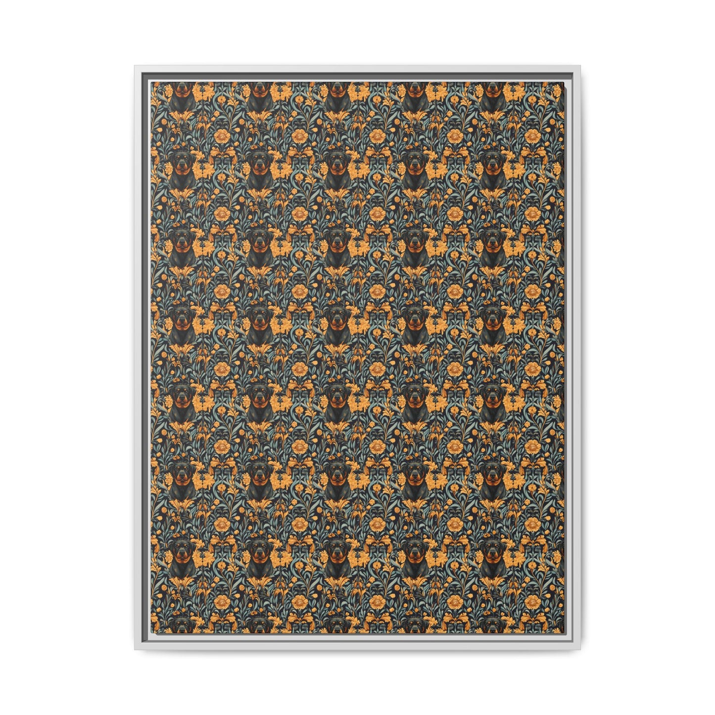 Ruffle Rottie Glamourific Matte Canvas, Framed