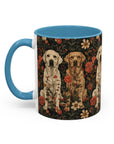 Blossoming Labradors Bouquet Accent Coffee Mug