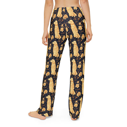 Golden Paws Floral Frenchie Kids Pajama Pants