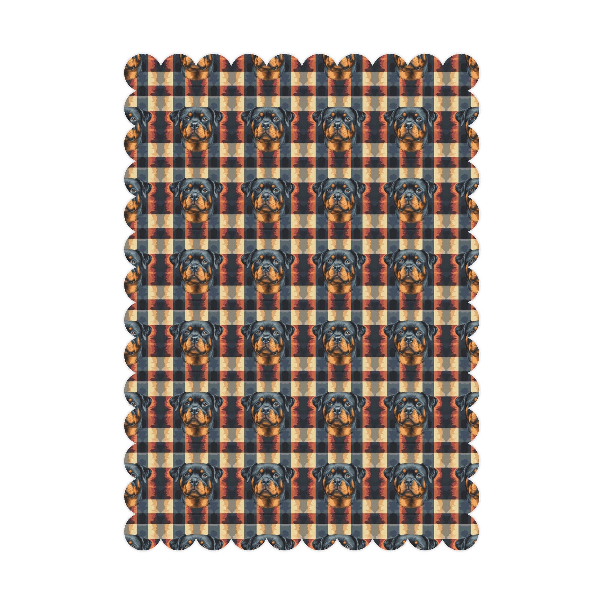 Pawsome Rottweiler Royalty Plaid Postcards