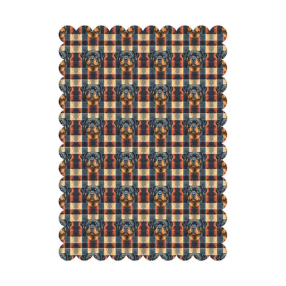 Pawsome Rottweiler Royalty Plaid Postcards