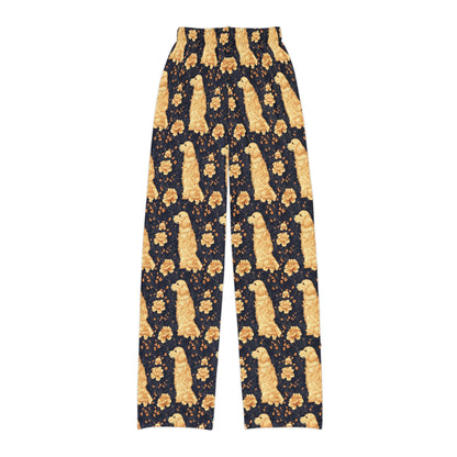 Golden Paws Floral Frenchie Kids Pajama Pants