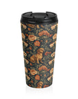 Dazzling Dachsund Blossoms & Foliage Stainless Steel Travel Mug