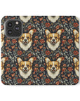 Floofy Corgi Blossom Blast Flip Cases