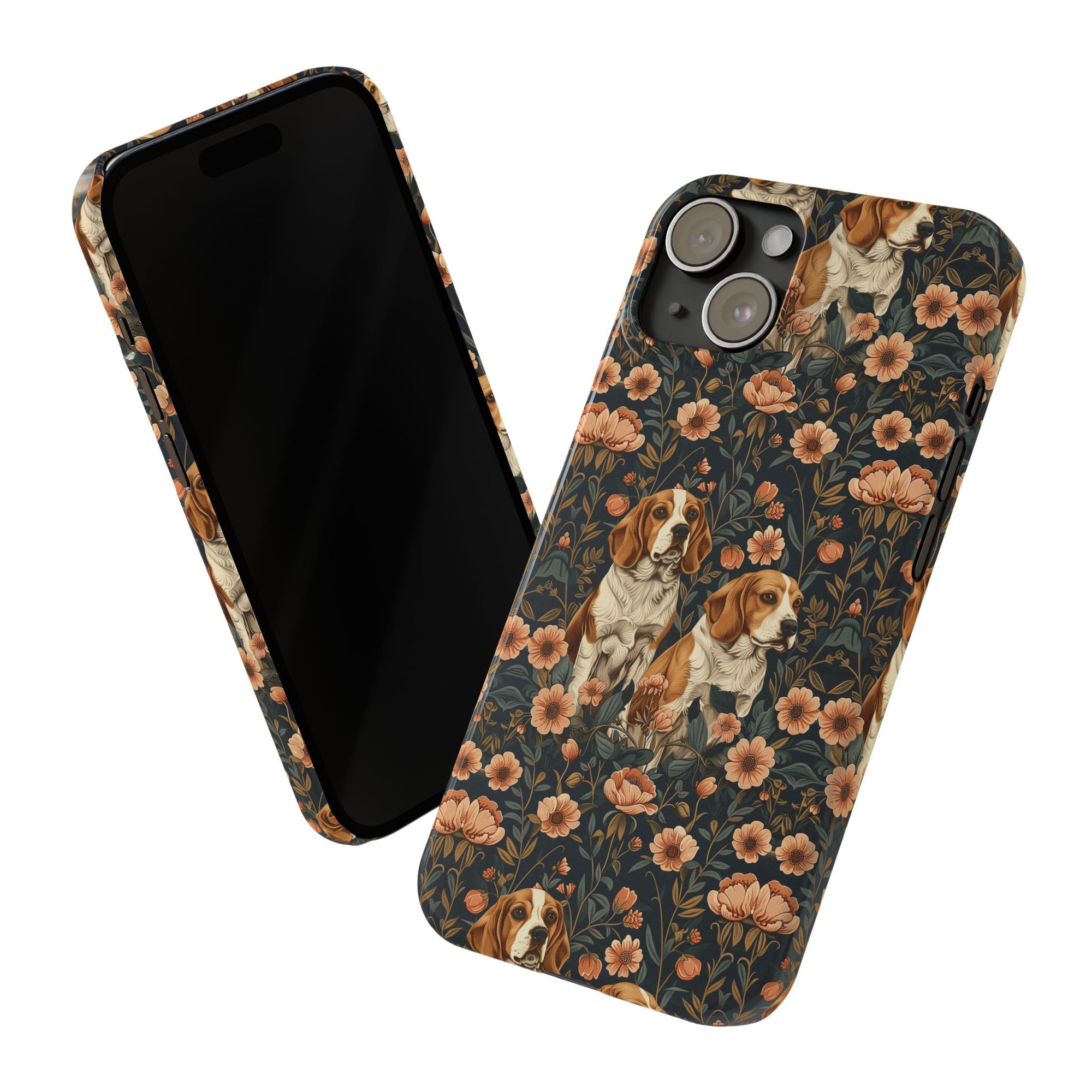 Beagle Blossom Bonanza Slim Phone Cases