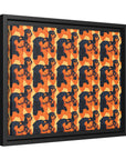 Rottweiler Chic Pawsitivity Matte Canvas, Framed