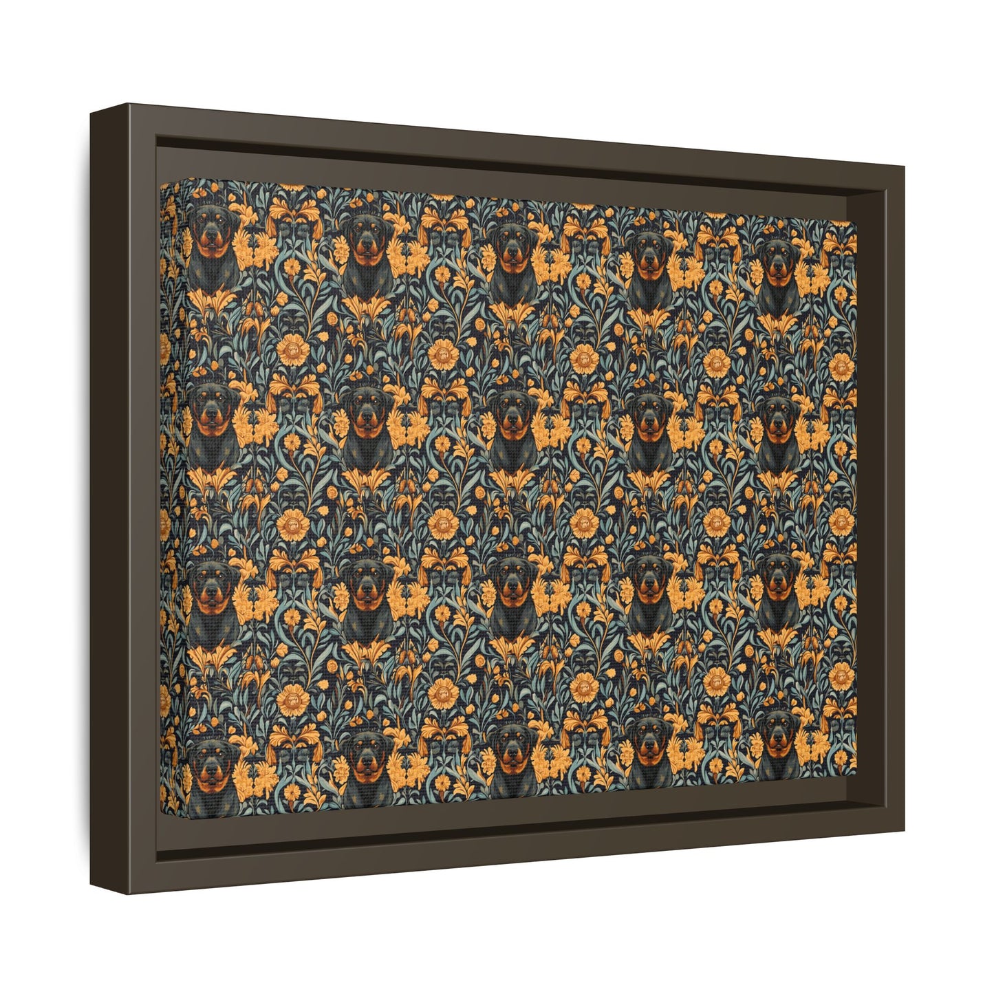 Ruffle Rottie Glamourific Matte Canvas, Framed