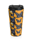 Frenchie Pawsitively Pawsome Peek-a-Boo Perfection Stainless Steel Travel Mug