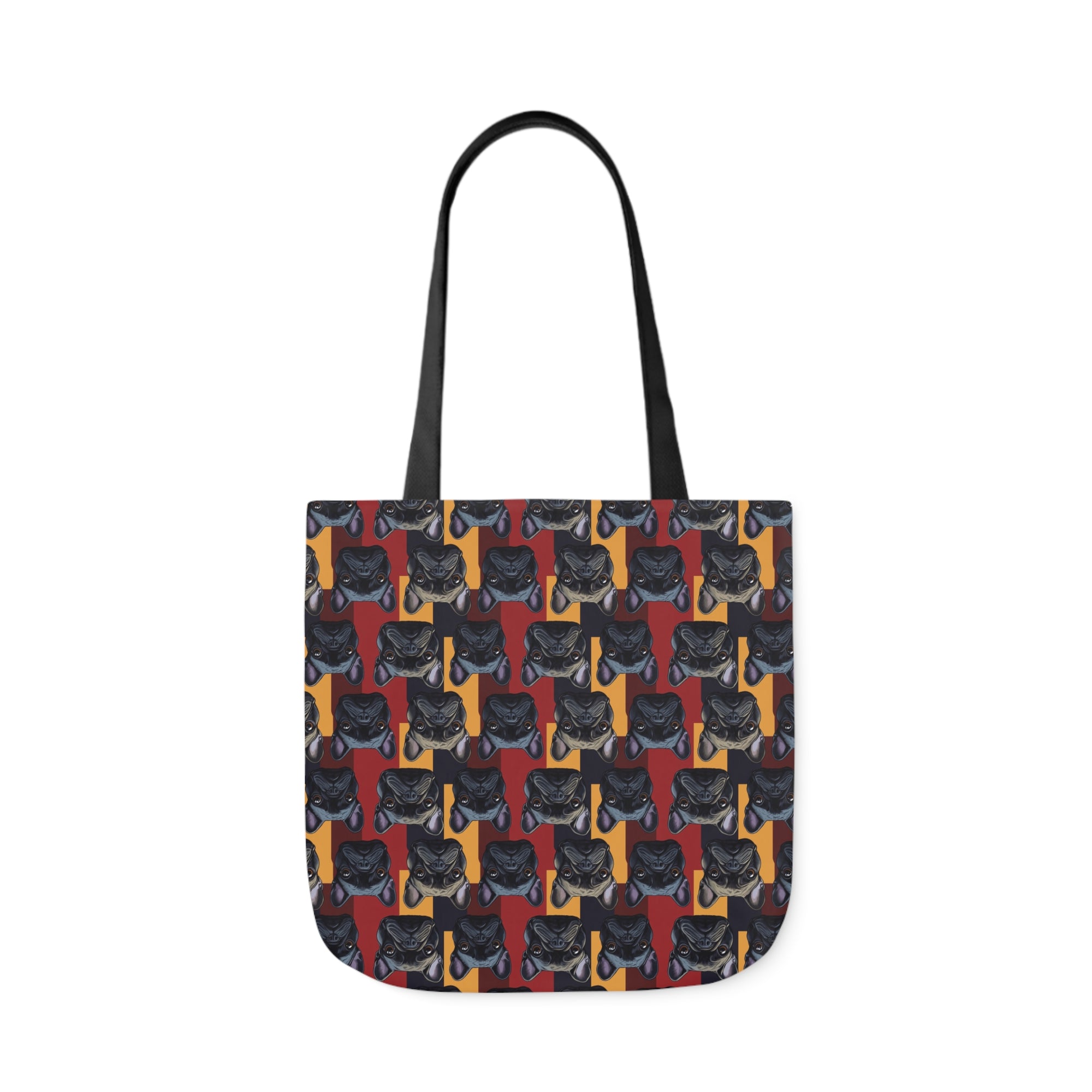 Chic Canine Checkmate - Frenchie Edition Canvas Tote Bag