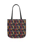 Chic Canine Checkmate - Frenchie Edition Canvas Tote Bag