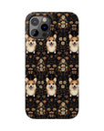 Nighttime Corgi Glow Stride Slim Phone Cases