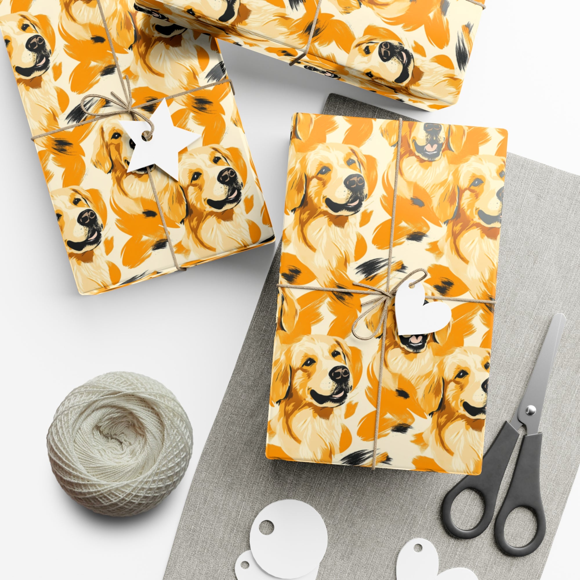 Golden Glitz &#39;n Glamour Woofwear Gift Wrap Papers