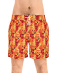 Golden Glamour Paws Men's Mid-Length Swim Shorts