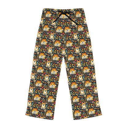 Corgi Rainbow Vine Dream Women's Pajama Pants