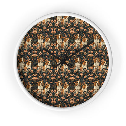 Beagle Blossom Bonanza Wall Clock