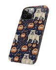 Bulldog Blossom Bonanza Slim Phone Cases