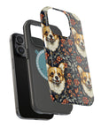 Floofy Corgi Blossom Blast Magnetic Tough Cases