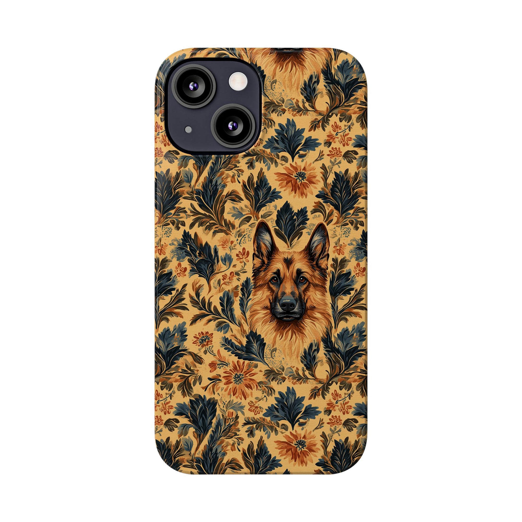 Autumnal German Shepherd Glamour Slim Phone Cases