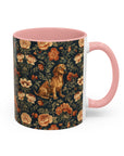 Dazzling Dachsund Blossoms & Foliage Accent Coffee Mug