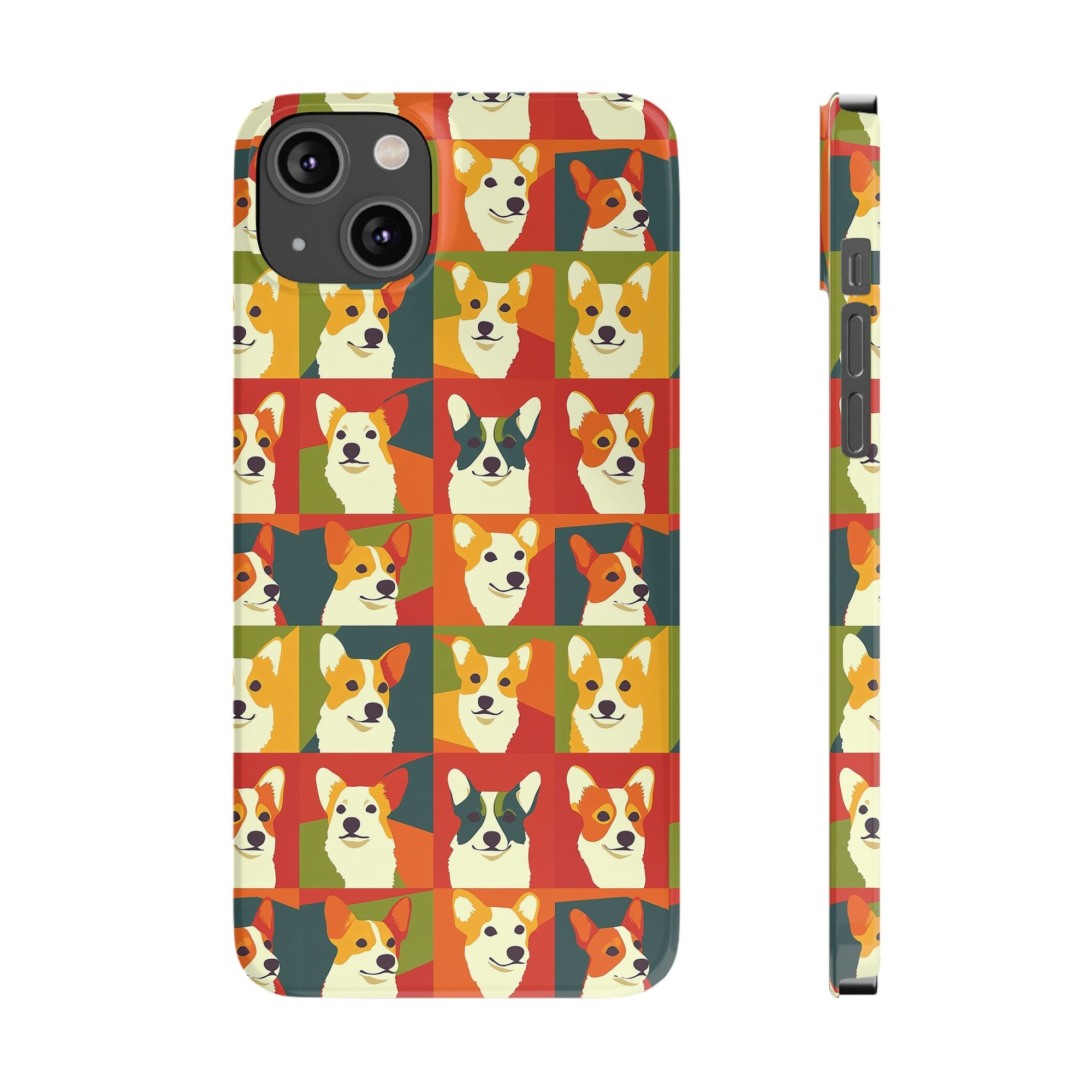 Corgi Chic Popart Pup Slim Phone Cases