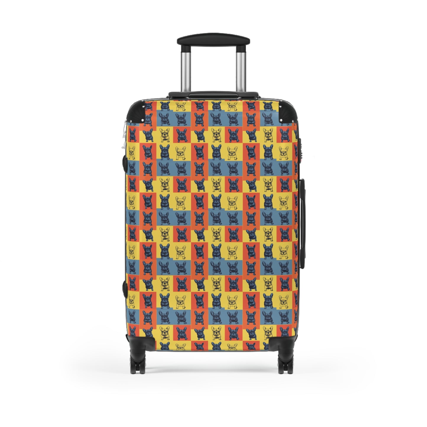 Frenchie Pop Art Pawfection Grid Suitcase