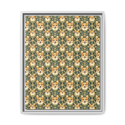 Corgi Charmz Matte Canvas, Framed