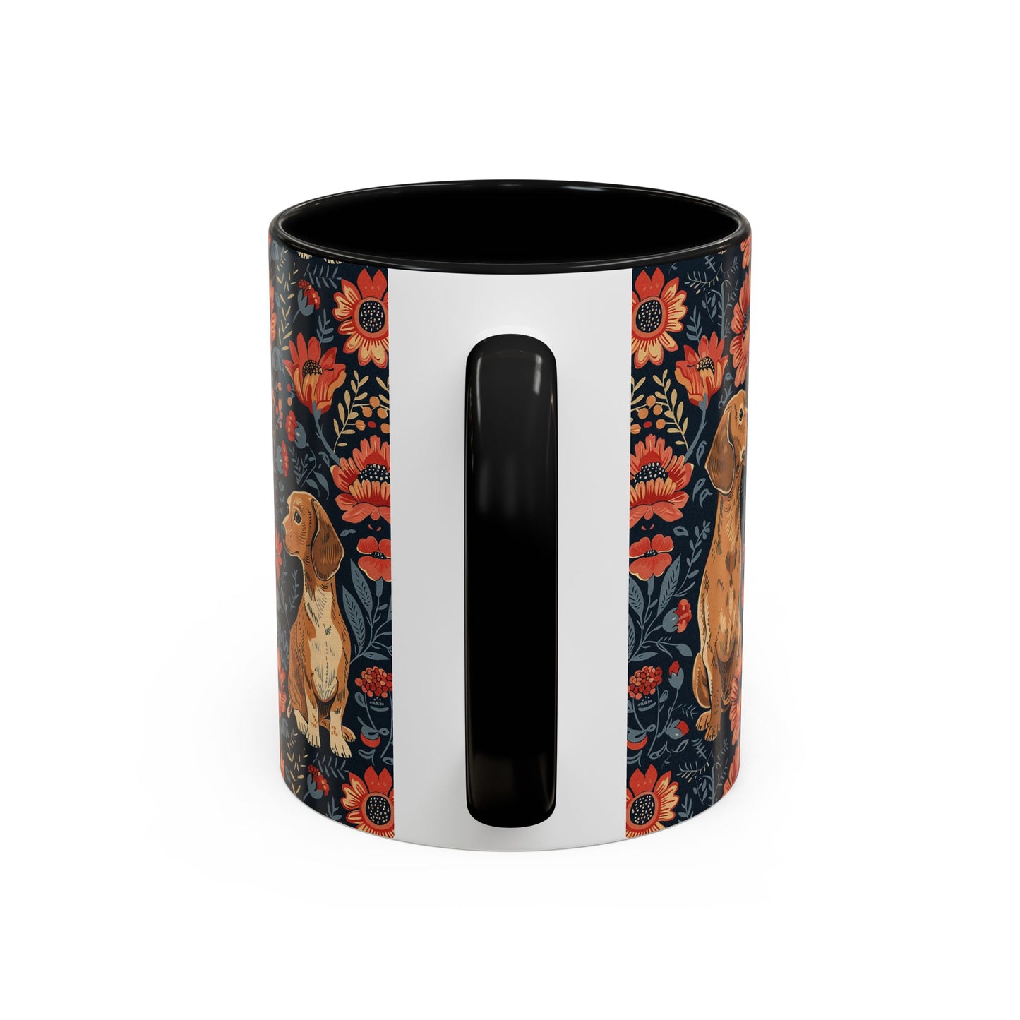 Floral Pawsome Dachsund Delight Accent Coffee Mug