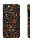 Dapper Dachshund Embroidery Elegance Slim Phone Cases