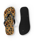 Autumnal German Shepherd Glamour Flip Flops