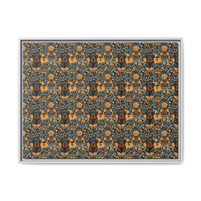 Ruffle Rottie Glamourific Matte Canvas, Framed