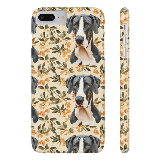 Majestic Great Dane Meadow Slim Phone Cases