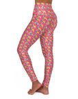 Bubblegum Glamour Bulldog Bouquet High Waisted Yoga Leggings