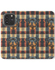 Pawsome Rottweiler Royalty Plaid Flip Cases