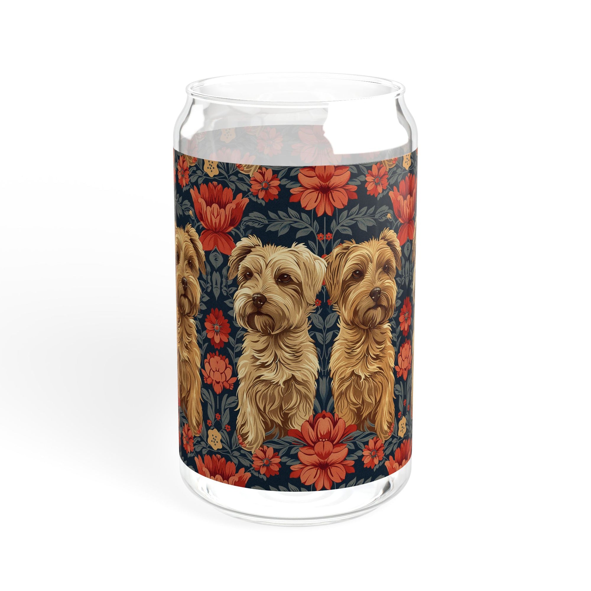 Yorkie Charm Twins Sipper Glass