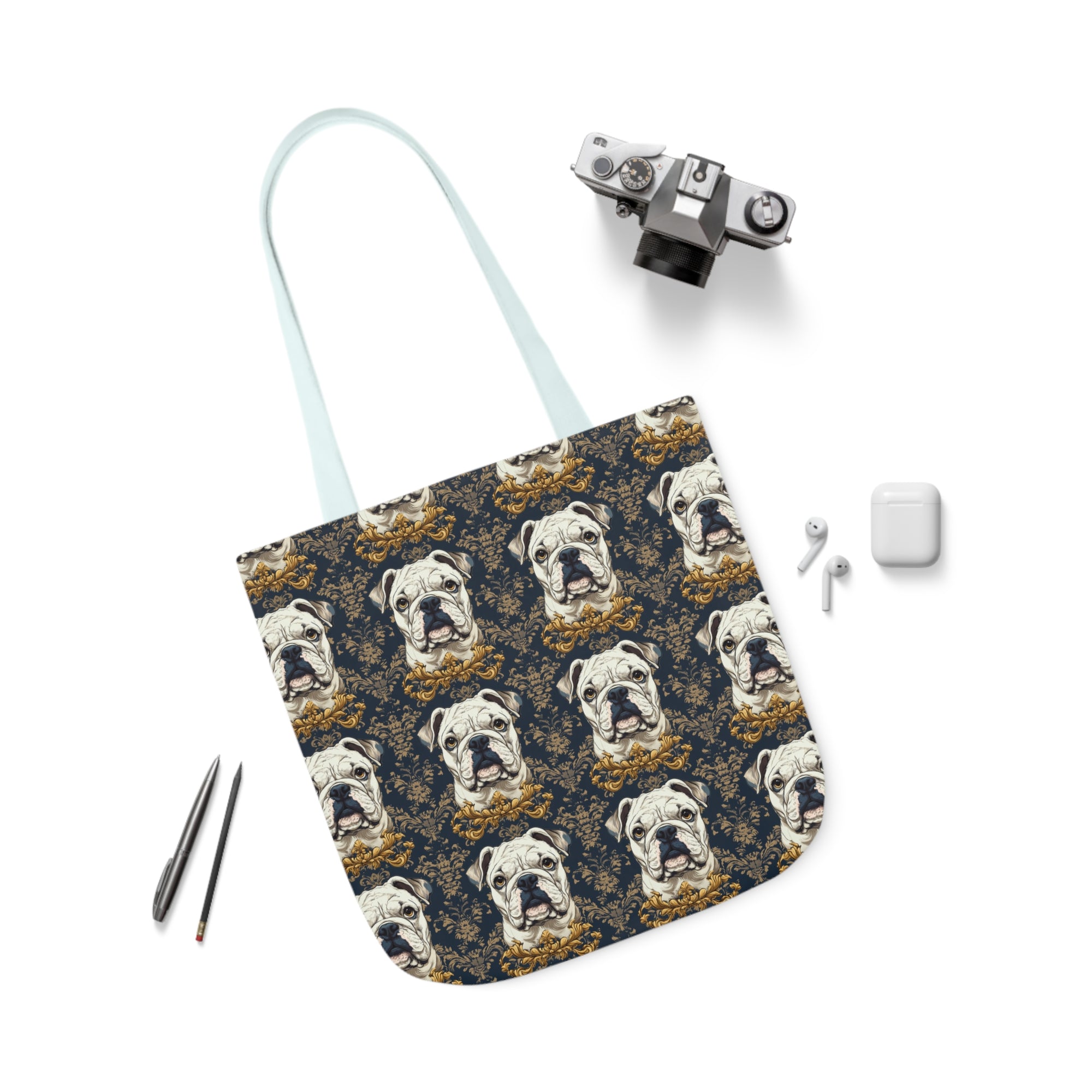 Wildwood Wanderlust Bulldog Canvas Tote Bag