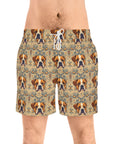 Bowtie Boxer Bliss Men's Mid-Length Swim Shorts