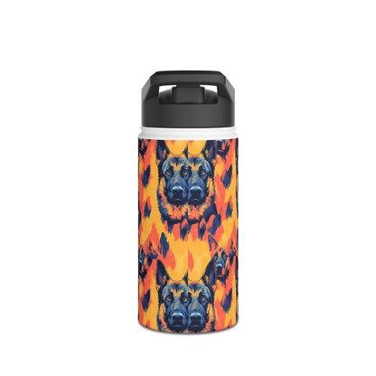 Impressionistic German Shepherds Stainless Steel Water Bottle