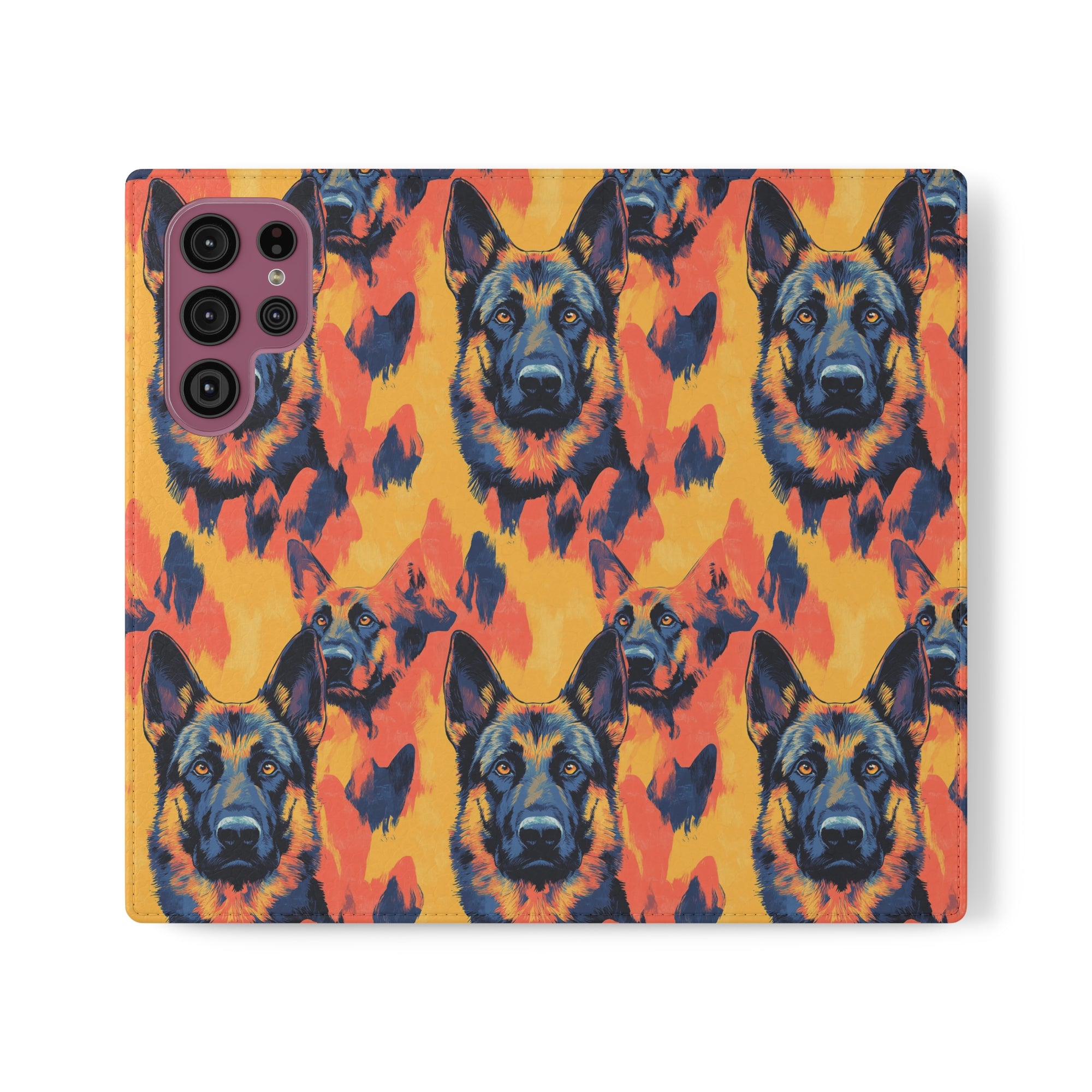 Impressionistic German Shepherds Flip Cases