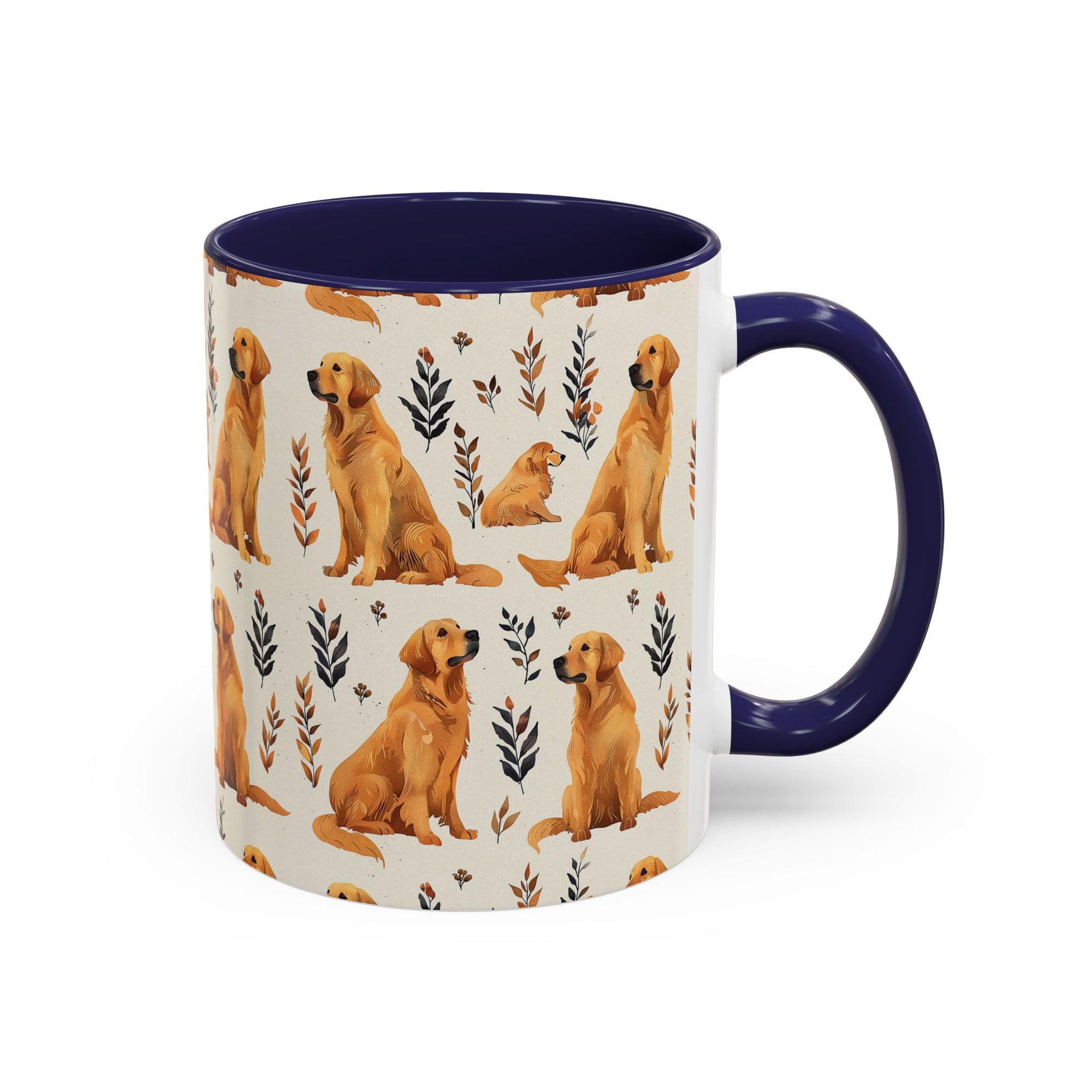 Golden Glamour Paws - Luxe Licks for Regal Retrievers Accent Coffee Mug