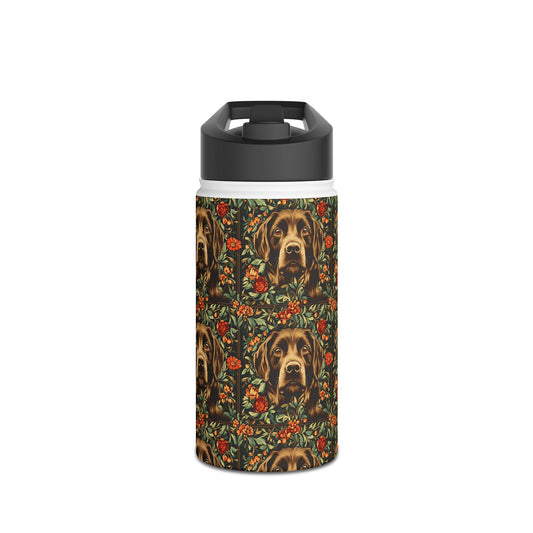 Labrador Lush Pooch Tapestry Stainless Steel Water Bottle