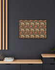 Blooming Pug Paradise Matte Canvas, Framed