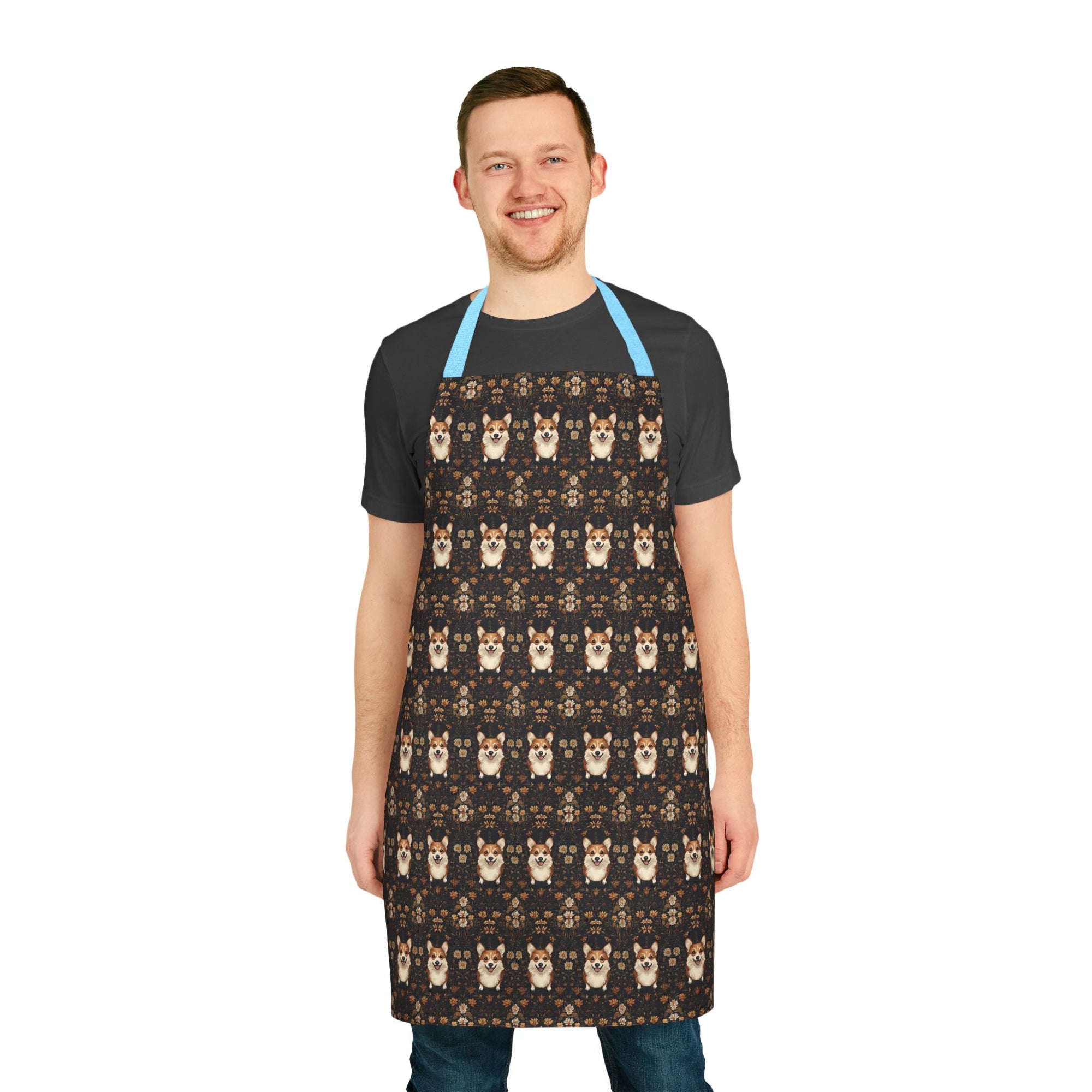 Nighttime Corgi Glow Stride Apron