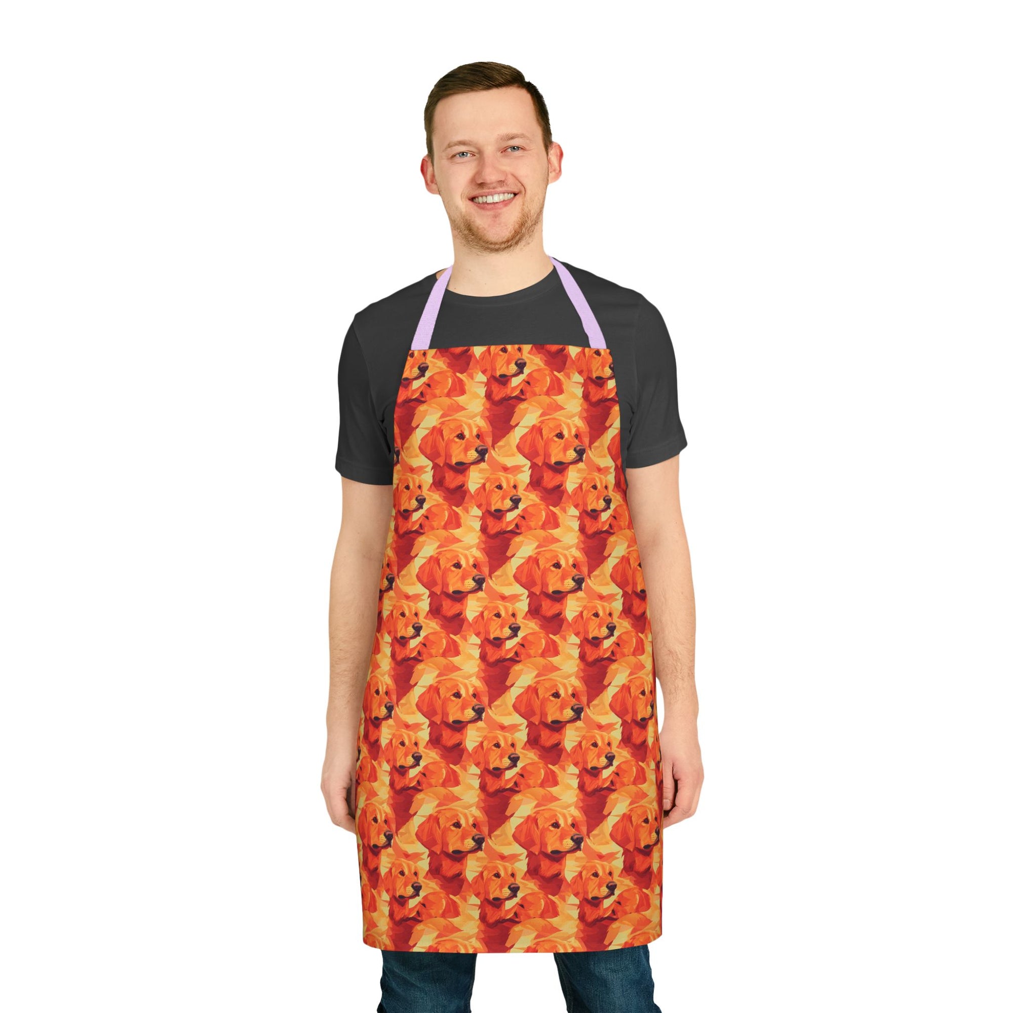 Golden Glamour Paws Apron