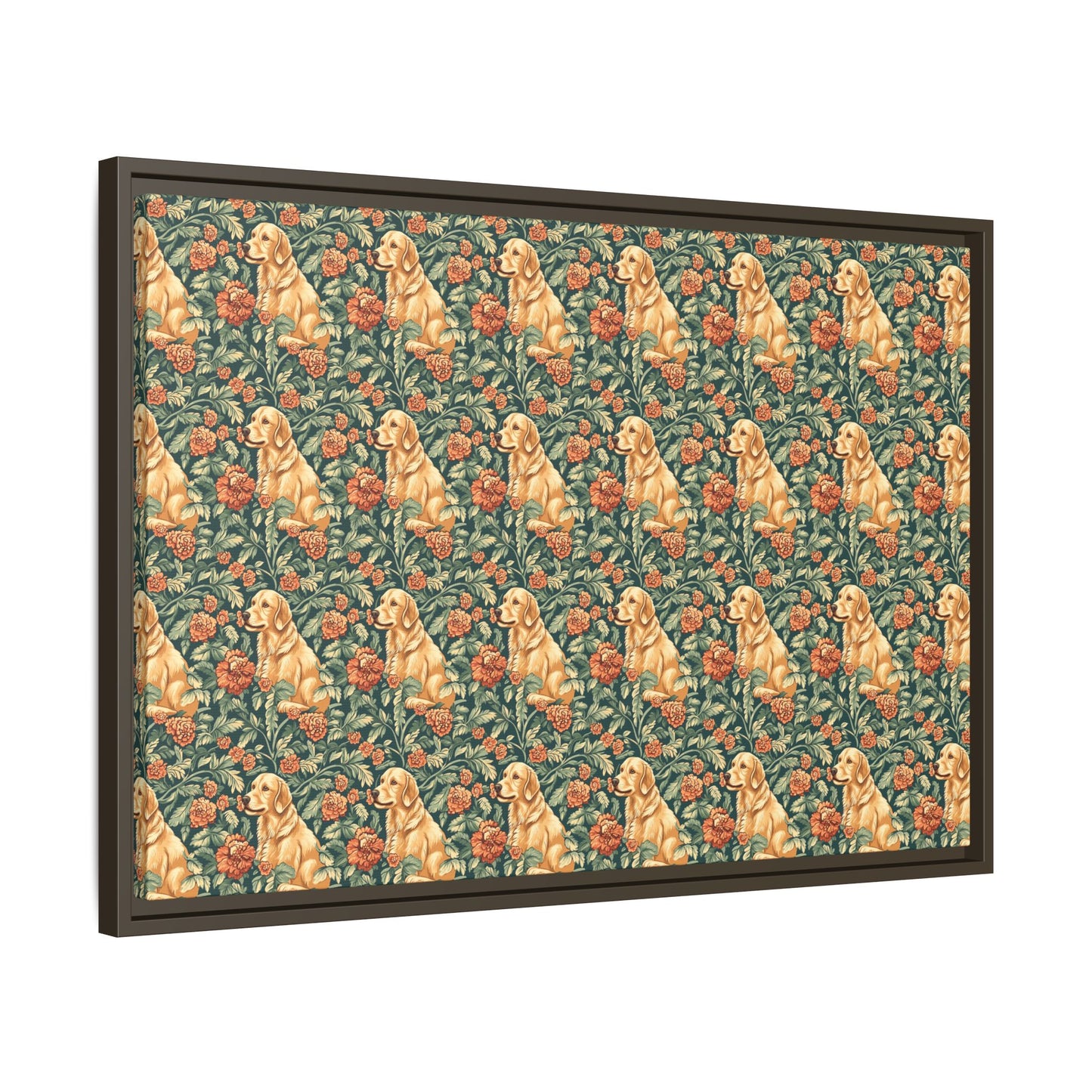 Blooming Goldie Glam Matte Canvas, Framed