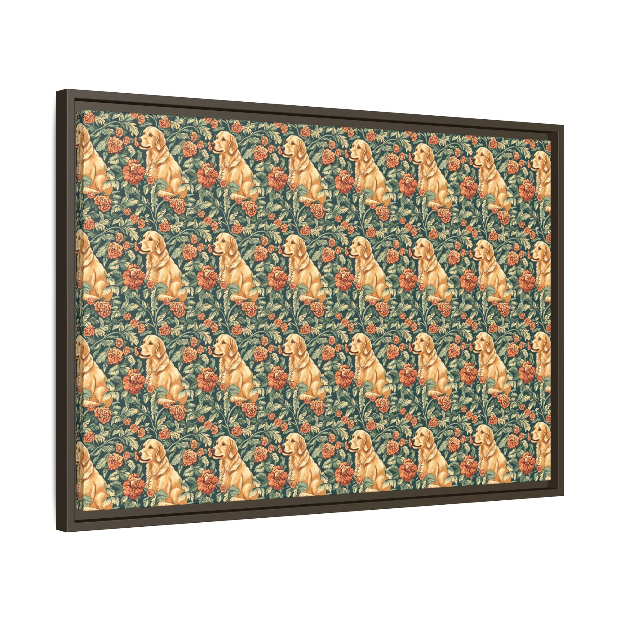 Blooming Goldie Glam Matte Canvas, Framed