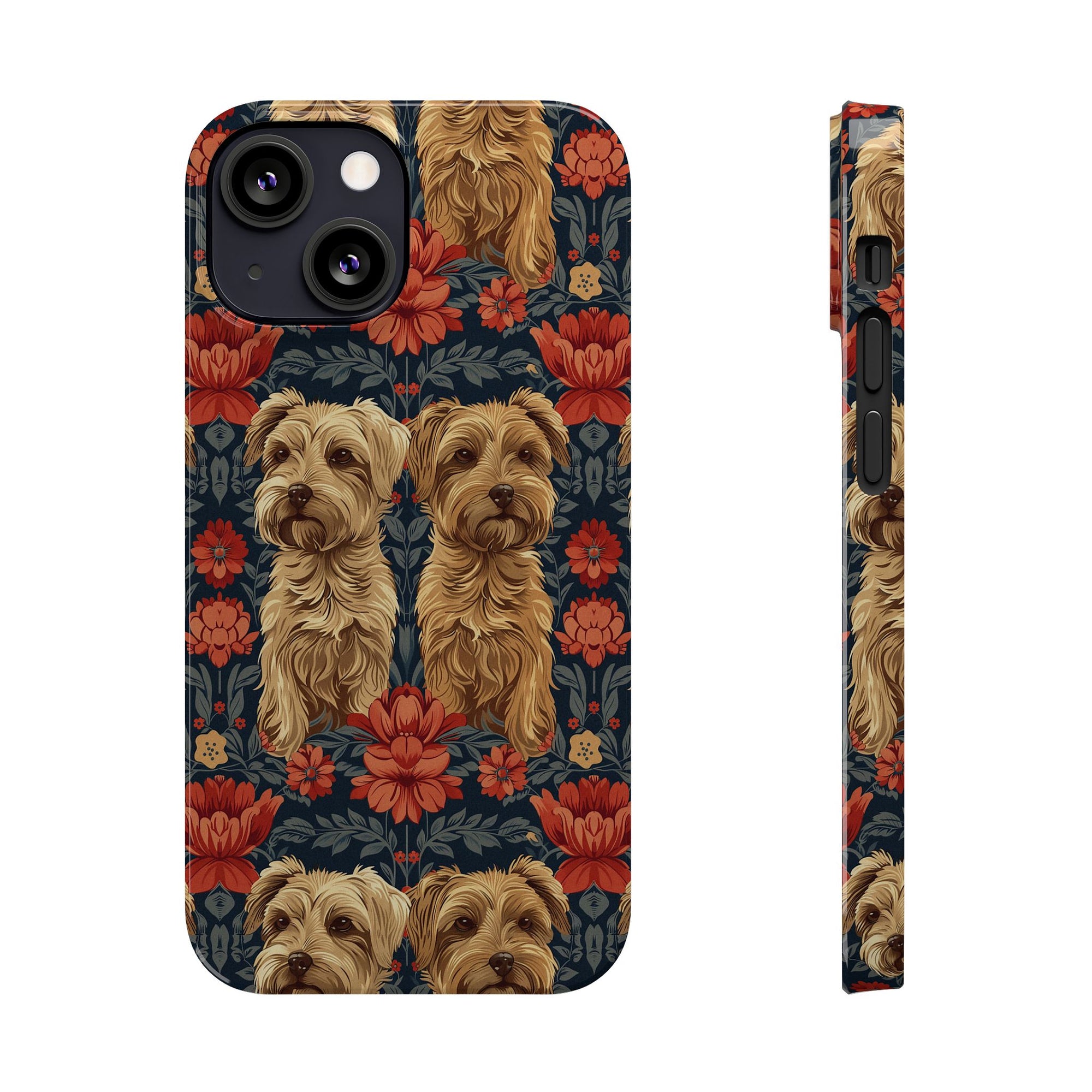 Yorkie Charm Twins Slim Phone Cases