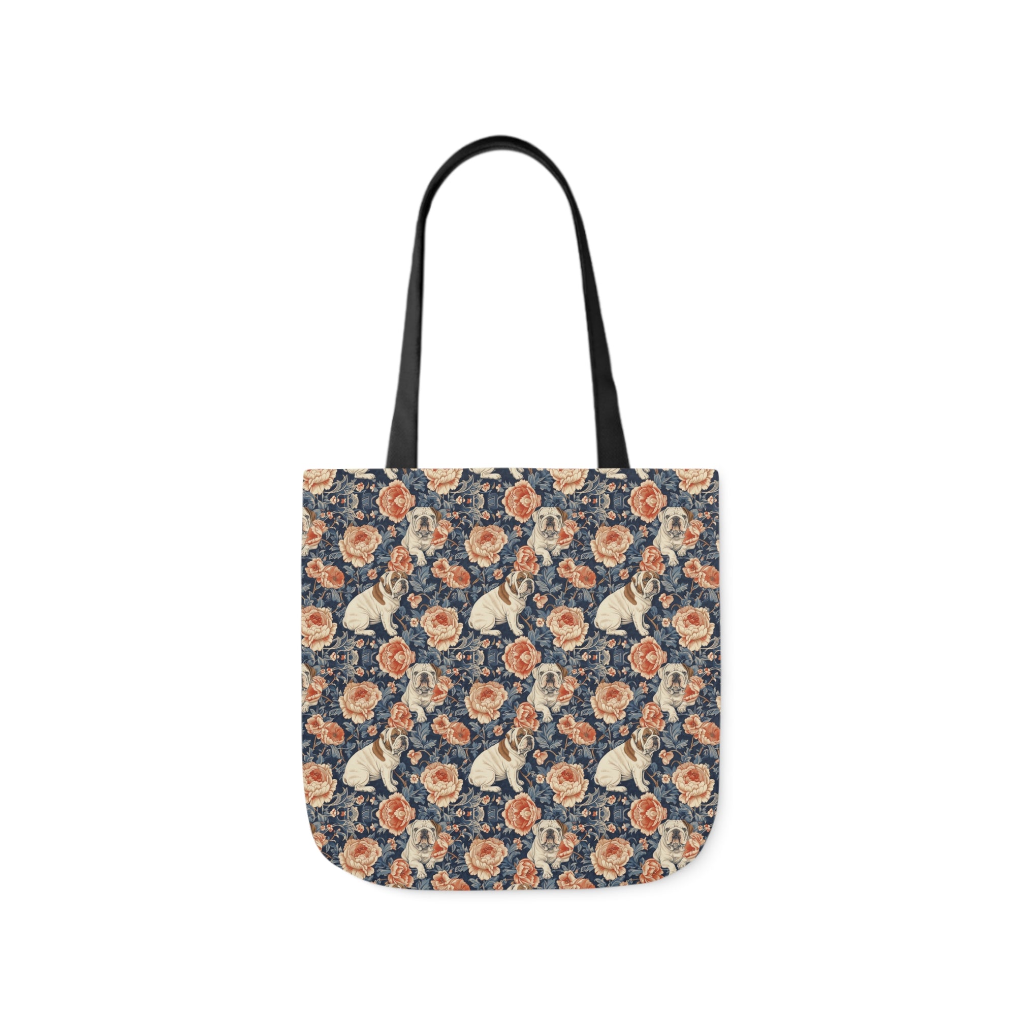 Blooming Bulldog Beauty Canvas Tote Bag