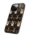 Nighttime Corgi Glow Stride Slim Phone Cases